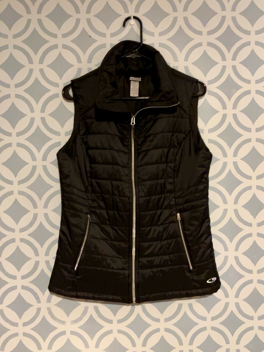 Champion Black Quilted Sleeveless Puffer Vest